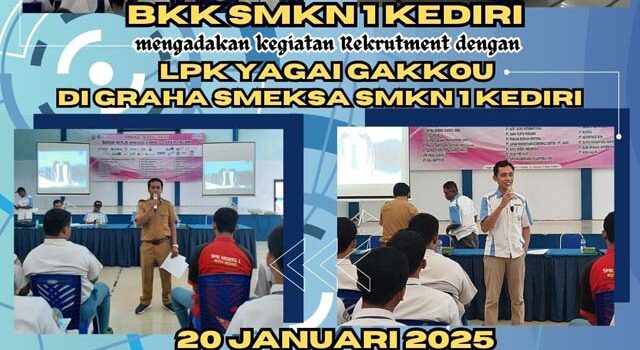 BKK SMKN 1 Kediri Bekerjasama Dengan LPK Yagai Gakkou Mengadakan Rekrutmen di Graha SMEKSA