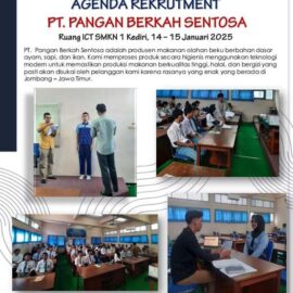 Rekruitment PT Pangan Berkah Sentosa Kerjasama dengan BKK SMKN 1 Kediri