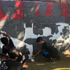 Lomba Mural Antar Jurusan Jadi Penutup Kegiatan Lomba Akhir Semester di SMK Negeri 1 Kota Kediri