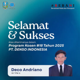 Prestasi Gemilang! Alumni SMK Negeri 1 Kota Kediri Lolos Program Kosen PT Denso