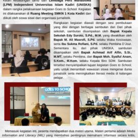 LPM Independen Uniska Goes to School di SMKN 1 Kota Kediri