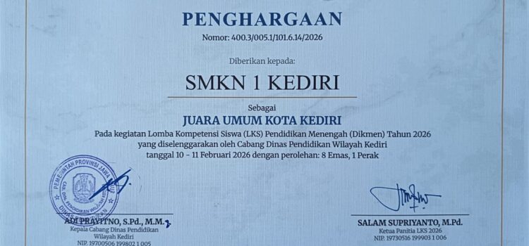 SMEKSA Sabet Gelar Juara Umum LKS!