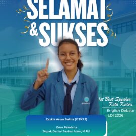 SMKN 1 KEDIRI PROUDLY PRESENTS Berjaya di Ajang English Debate LDI 2026!