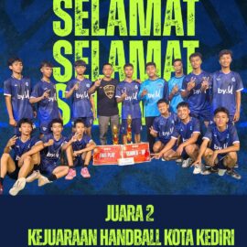 Tim Handball SMKN 1 Kediri Sabet Juara 2 dan Predikat Fair Play di Kejuaraan Handball Kota Kediri
